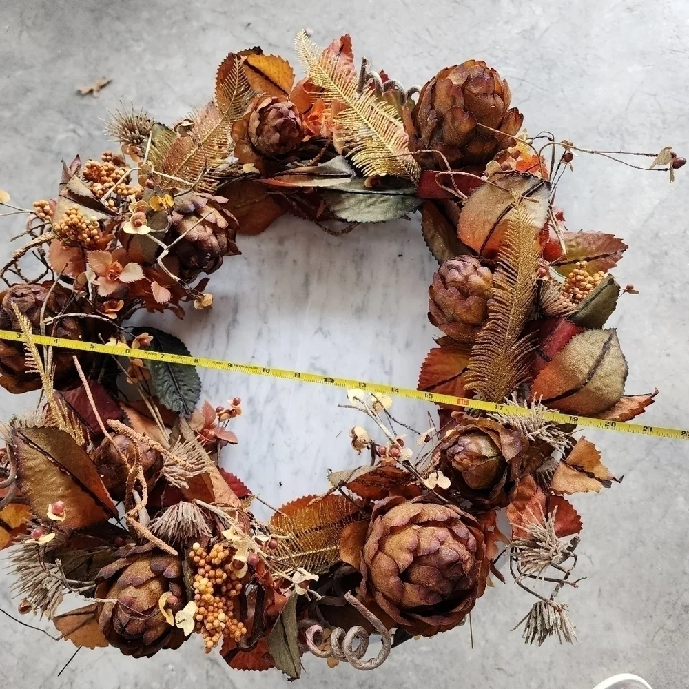 Fall Harvest abundant artichoke wreath 20